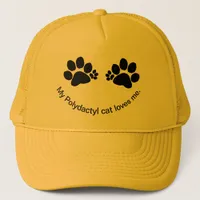 Hat, Trucker - Polydactyl Paw Prints Trucker Hat