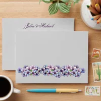 Romantic and Poetic Pastel Lilac Watercolor Envelope