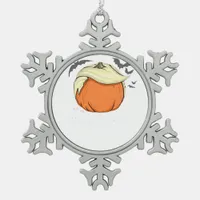 Trumpkin, Donald Halloween Snowflake Pewter Christmas Ornament