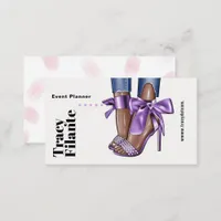 Glam Chic Purple Fashion Business Card