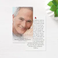 Cardinal Photo Memorial Prayer Card