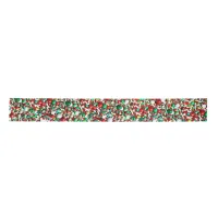 Whimsical Candy Sprinkles Christmas Holiday Satin Ribbon