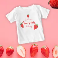 Strawberry 1st Birthday Party Berry First Baby T-Shirt