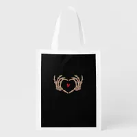 Skeleton Hands Women Skeleton Hands Halloween Grocery Bag