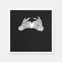 Skeleton Heart Hands - Light Napkins