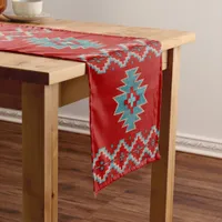 Southwest Mesas Red & Turquoise Short Table Runner