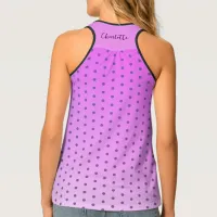 Purple Polka Dot Hot Pink Gradient Gym Tank Top