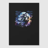 Whimsigoth Witch Flying Over Full Moon Women Kids 