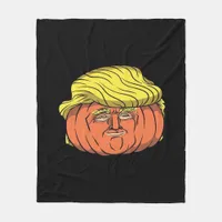 Donald Trumpkin  Pumpking Fleece Blanket