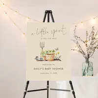 Little Sprout Garden Beige Welcome to Baby Shower  Foam Board