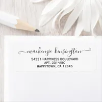 Chic Elegant Handwritten Script Name Label