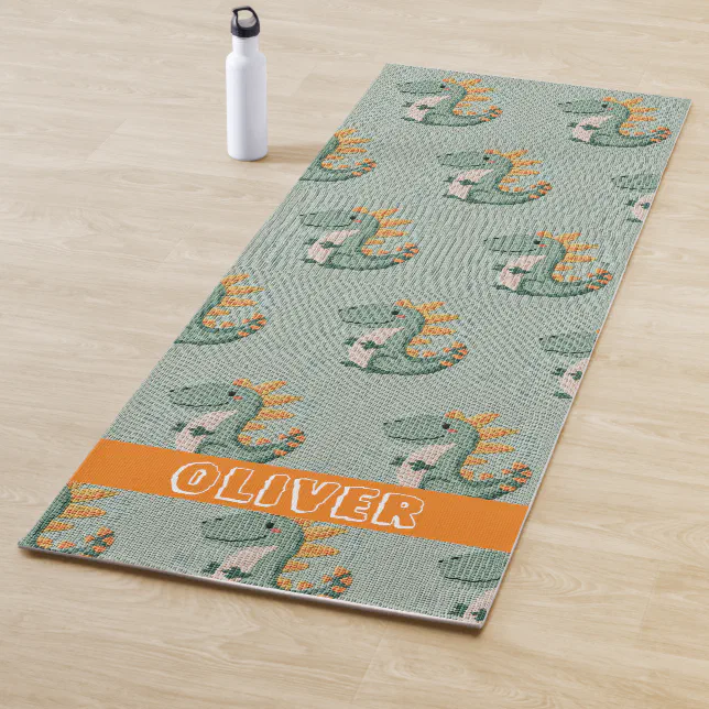 Cute Knitted Dinosaur Children's Yoga Mat