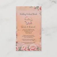 Fairytale Garden Wedding Weekend Info Enclosure Card
