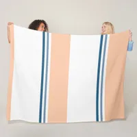 Trendy Modern color block and Stripes  Fleece Blanket