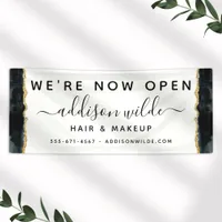 Black And Gold Watercolor Business Banner