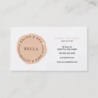 Minimal Logo Coral Salon and Spa appointment card