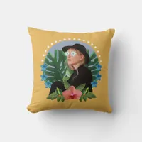 Tropical Blond Collage Throw Pillow