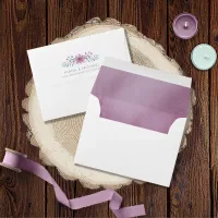 Watercolor Bouquet Wedding Lilac ID654 Envelope