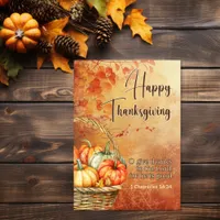 Autumn Tree 1 Chronicles 16:34 Happy Thanksgiving  Thank You Card