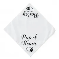 Pup of Honor Personalized Dog Pet Wedding Bandana