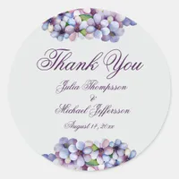 Romantic and Poetic Pastel Lilac Watercolor Classic Round Sticker