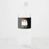 Cute Hey Boo Halloween Water Bottle Label