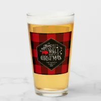 Wild Wonderful Christmas Red Plaid ID604 Glass