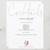Cocktail Recipe for Binder Page Future Mrs
