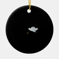 Eat Drink And Be Scary Halloween Trendy Casual  Ceramic Ornament