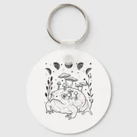 Academia Moon Witchy Goblincore Aesthetic Frog Keychain