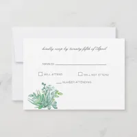 Sensational Succulents Wedding RSVP cards