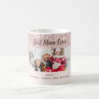Mother photo glitter pink coffee mug