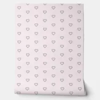 Pretty Pastel Pink Love Hearts Pattern Abstract Wallpaper