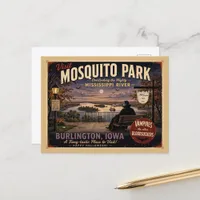 Vampire in Burlinton Iowa Mosquito Park Postcard