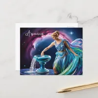 Aquarius | The Water Bearer Goddess Postcard