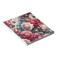 Timeless Rose Floral Charm Notepad