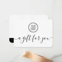 Add Your Logo Minimalist Gift Certificate Note Car