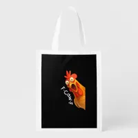 Funny F-Caw-F Chicken F-Caw-F Chicken Creative Cas Grocery Bag