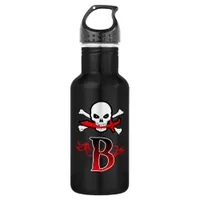 Jolly Roger B Monogram Initial Stainless Steel Water Bottle