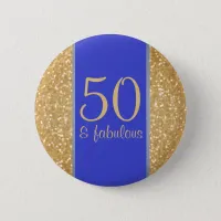 50 & Fabulous 50th Birthday Button