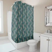 Alice and the Flamingo Vintage Shower Curtain