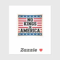No Kings In America USA Vintage Graphic Sticker