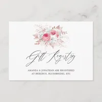 Floral and Lace Wedding Gift Registry Enclosure Card