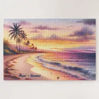 Watercolor Sketch Maui Hawaii Colorful |  Jigsaw Puzzle