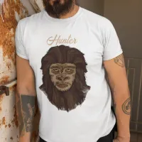 Hand drawn Bigfoot Sasquatch Swamp Ape Hunter T-Shirt