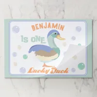 One Lucky Duck &  Bubbles First Birthday placemat