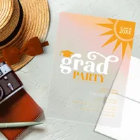 Sunshine Typography Graduation Marigold ID1100 Acrylic Invitations