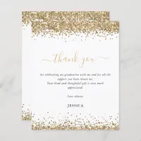 Budget Gold Glitter White 2024 Graduation Thanks