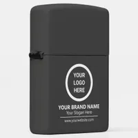 Black Promotional Modern Minimalist Company Logo Zippo Lighter