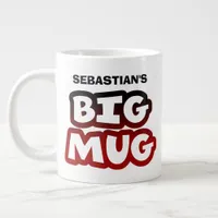 Your Big Mug Black and Red Name Modern Typography 